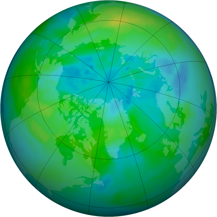 Arctic ozone map for 21 September 2015